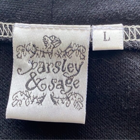 Parsley Sage Long Cardigan Vest Woman Large Pockets Boho Artsy Festival Office - Picture 7 of 12